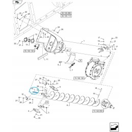 New Holland CX8 CR9 kairiojo kampo kaištis 8404303