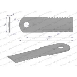 Rotacinis peilis, šiaudų smulkintuvas, pašarų kombainas, dantys