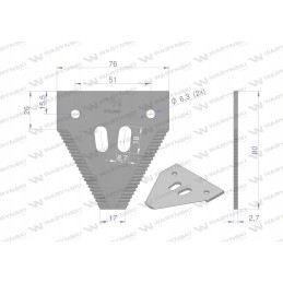 Derliaus nuėmimo peilių sistema Schumacher John Deere Deutz Fahr