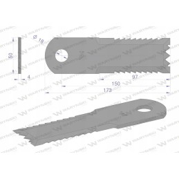 Rotacinis peilis, šiaudų smulkintuvas, pašarų kombainas, dantys