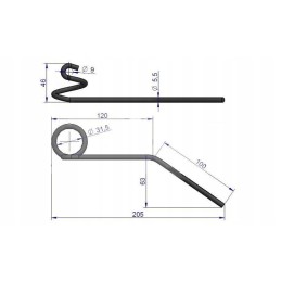 Motowidel Claas 650500 spyruoklinis ritės pirštas