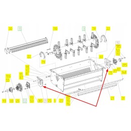 101674427 šiaudų smulkintuvo veleno flanšas