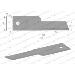 Dantyta fiksuoto peilio šiaudų smulkintuvas pašarų kombainas