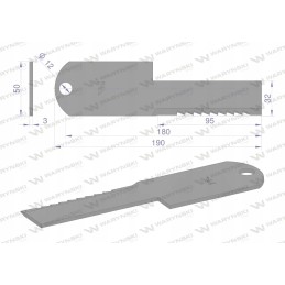 Dantyta fiksuoto peilio šiaudų smulkintuvas pašarų kombainas