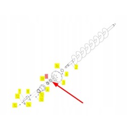 100061655 grūdų bako sraigto įvorė