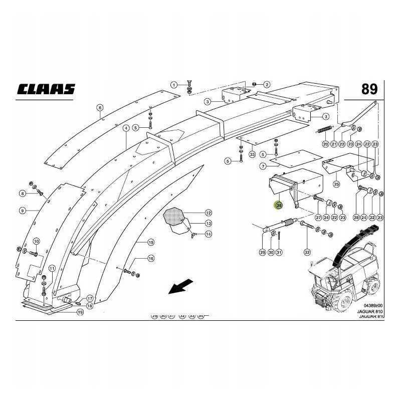 Tunelio galo korpusas Claas Jaguar 800 0788020