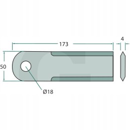 Lygus peilis, skirtas John Deere kombainui