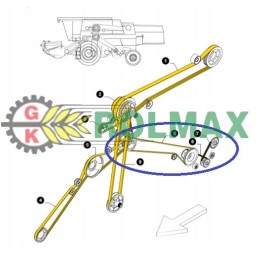 V formos diržas 448794 korpusas new Holland