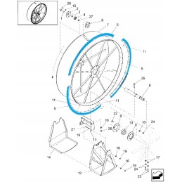 New Holland Case 8 dulkių ekrano šepetys