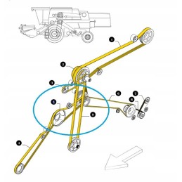 Antraštės pavaros diržas 3hb new holland case 84817632 cn