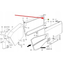 626930 0 kronšteinas dešiniajam antraštės dangčiui montuoti