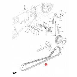Massey Ferguson La34431123 integruotas trapecinis diržas