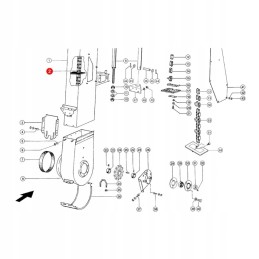 Claas 757220 grūdų transporterio grandinė 0 vnt