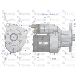 Magnetono korpuso starteris su reduktoriumi ford ne
