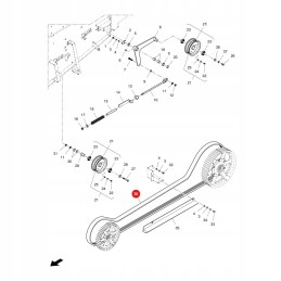 V formos diržas massey ferguson la344311234 originalus