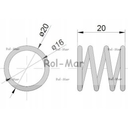 Bison rankinio stabdžio suspaudimo spyruoklė