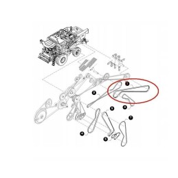 Ištraukimo diržas new Holland cx 2hb4894 84075635 cnh