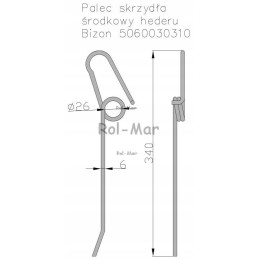 Bizono antraštės vidurinis sparno pirštas