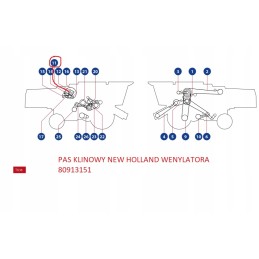 Massey New Holland trapecinis diržas 80913151 795514m4