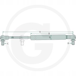 Dujinės pavaros korpusas stabilus 242mm 350n 1535128c2