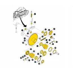 New Holland Case 844 sraigto pavaros grandinė