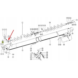 661989 0 guolis su grūdų išleidimo vamzdžio korpusu