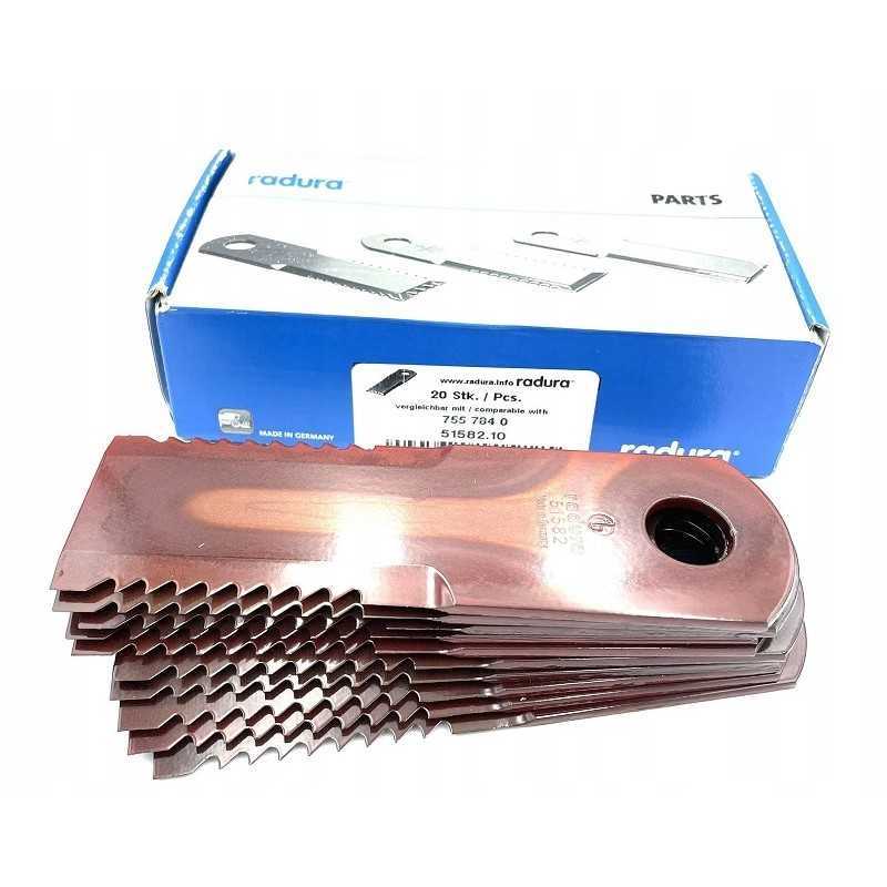 Claas 755784 dantytas pašarų kombaino peilis 175x50x4x20