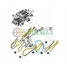 Barstytuvo kūlimo diržas 84035748 new holland cx ca