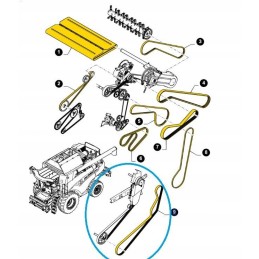 Tiektuvo pavaros diržas 4hb new holland cr 84582509 c