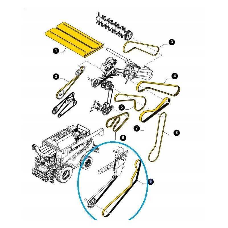 Tiektuvo pavaros diržas 4hb new holland cr 84582509 c