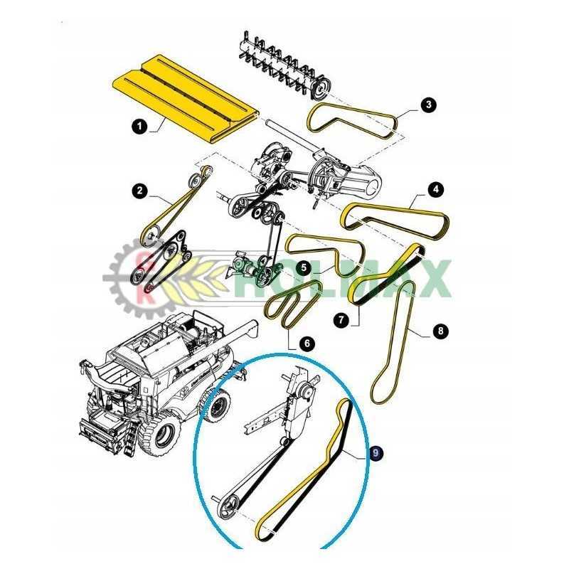 Tiektuvo pavaros diržas 4hb new holland cr 84582509