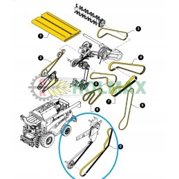 Tiektuvo pavaros diržas 4hb new holland cr 84582509