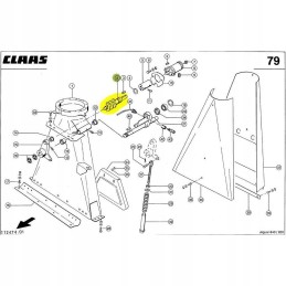 Claas Jaguar 0901260 sraigių išmetimo latako volelis