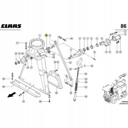 Claas Jaguar 0901260 sraigių išmetimo latako volelis
