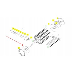 100861845 kūlimo mašinos būgno velenas