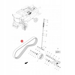 Kelių griovelių trapecinis diržas mf acw0365210 originalus