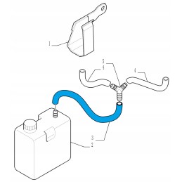 New Holland T5 hidraulinės sistemos žarna