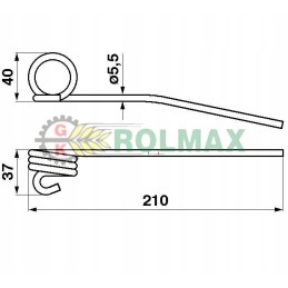 Motowidel Claas 800021 spyruoklinis ritės pirštas