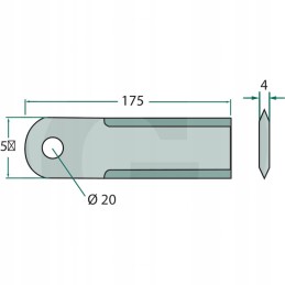 Peilis šiaudų smulkintuvui Claas, Gla