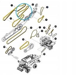 Antraštės pavaros diržas 3hb new Holland case 84061279 1