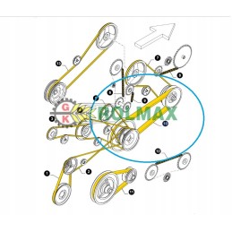 Dantytas kūlimo diržas new holland case 84817640 cnh