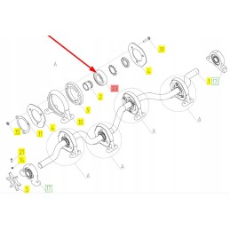 102016048 rostselmash šiaudų vaikštynės veleno guolis