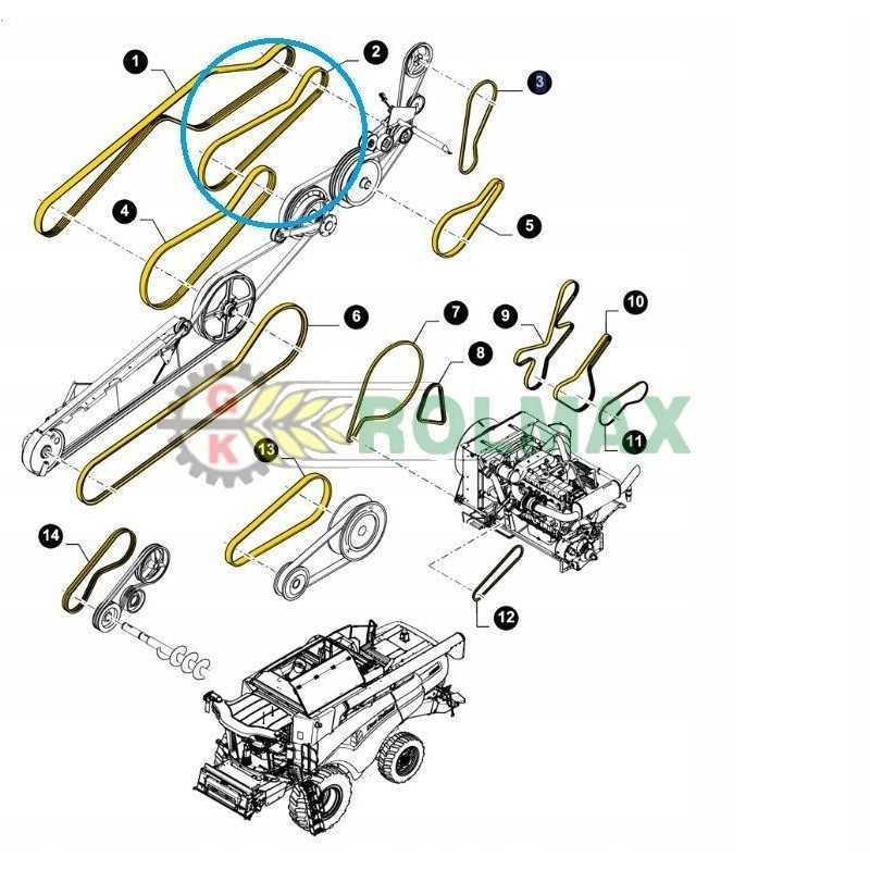 Antraštės pavaros diržas 3hb new Holland case 84061279 1