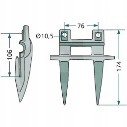 Bajonetė dėklui 379720