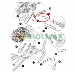 New Holland TC 86627796 pašarų kombaino smulkintuvo diržas