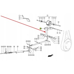 661158 0 kūlimo pavaros įtempiklio svirtis