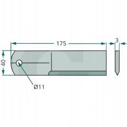 Lygi kirpimo juosta, skirta New Holland šiaudų smulkintuvui