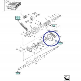 Pavaros grandinės žvaigždutė 451358 new holland case cnh