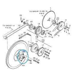 New Holland TX antraštės rato stebulė 84320882 cnh