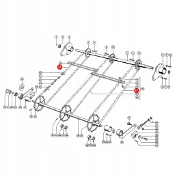 Claas 603750 pasvirusi tiekimo grandinė 1 ritinys
